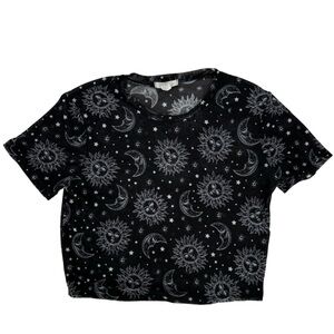 Full Tilt Celestial Sheer Mesh Crop Top
